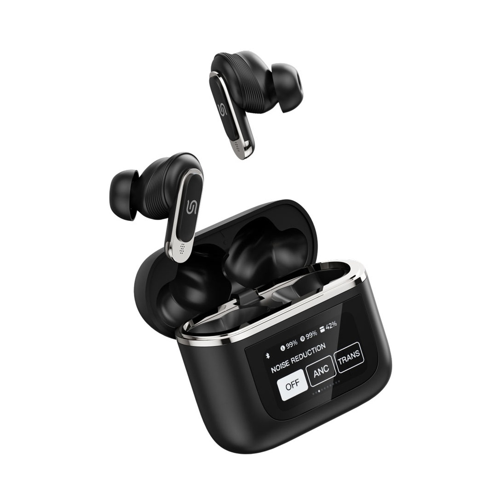 PORODO SOUNDTECH GUIDE ANC TOUCH DISPLAY TWS EARBUDS BLACK PD-STGUIDE-BK