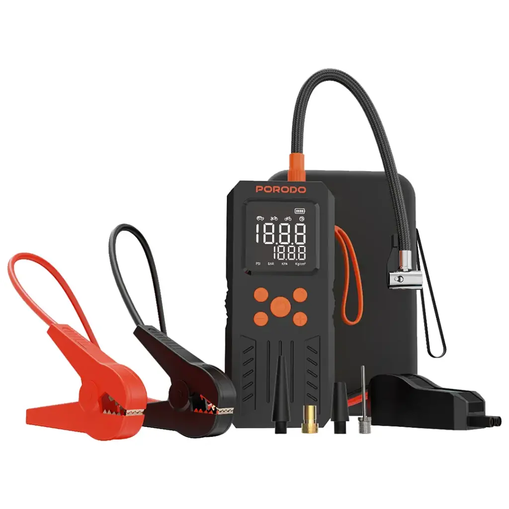 PORODO 4 IN 1 MULTI TOOL INFLATOR AND JUMP STARTER BLACK PD15KJSPBK thumbnail 2