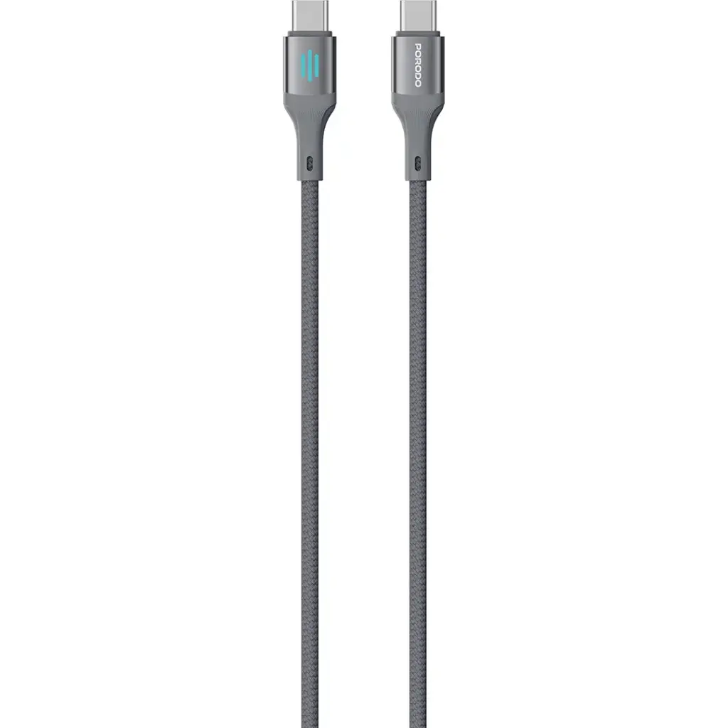 PORODO USB C TO USB C PD240W CHARGING DATA CABLE 1M GREY PDDC240GY