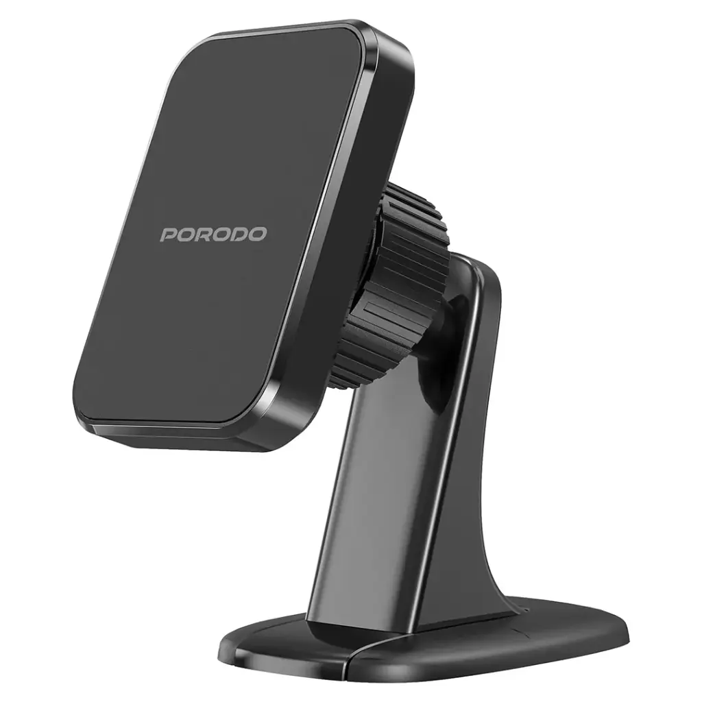 PORODO DUAL MOUNT MAGNETIC PHONE HOLDER WITH DASH & AIR VENT BLACK PDHSM35BK
