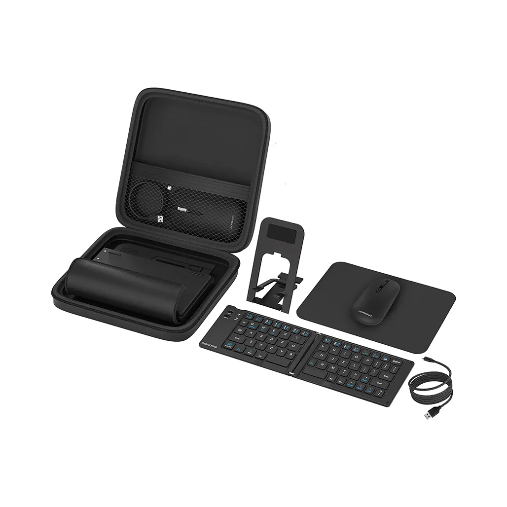 PORODO 6 IN 1 KEYBOARD & MOUSE SET BLACK PDKBMSC2285