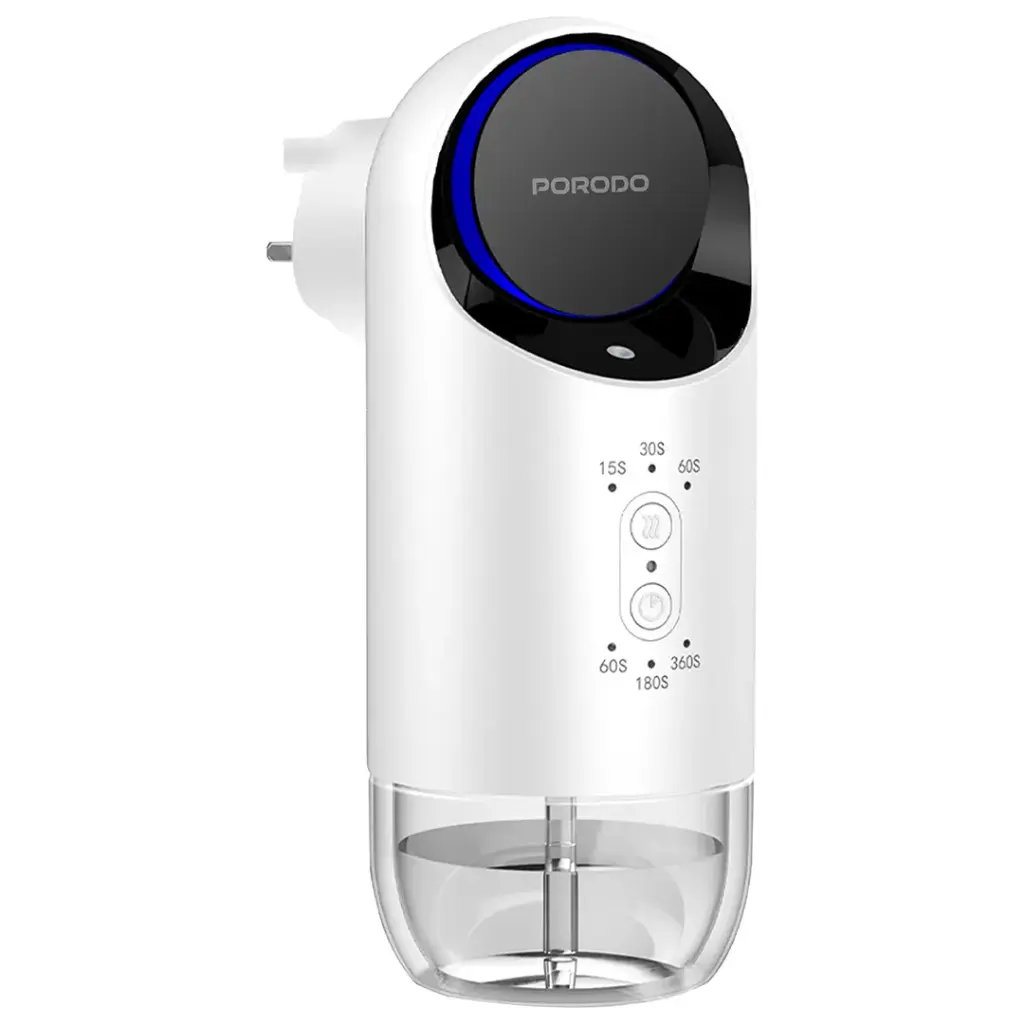 PORODO LIFESTYLE WALL PLUG IN ESSENTIAL OIL DIFFUSER WHITE PDLFST197WH