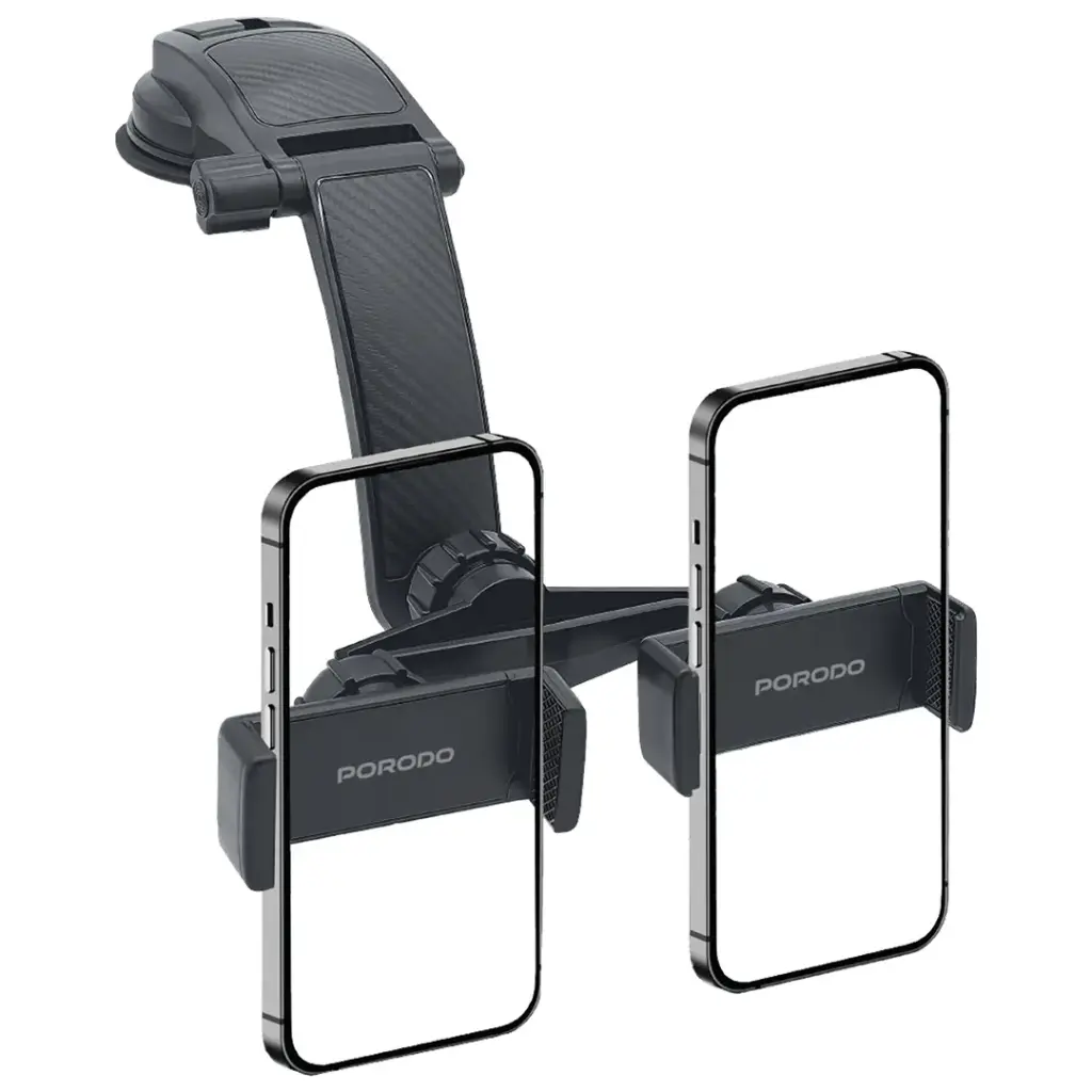 PORODO 360 ROTATABLE CAR PHONE HOLDER BLACK PDNB420THBK