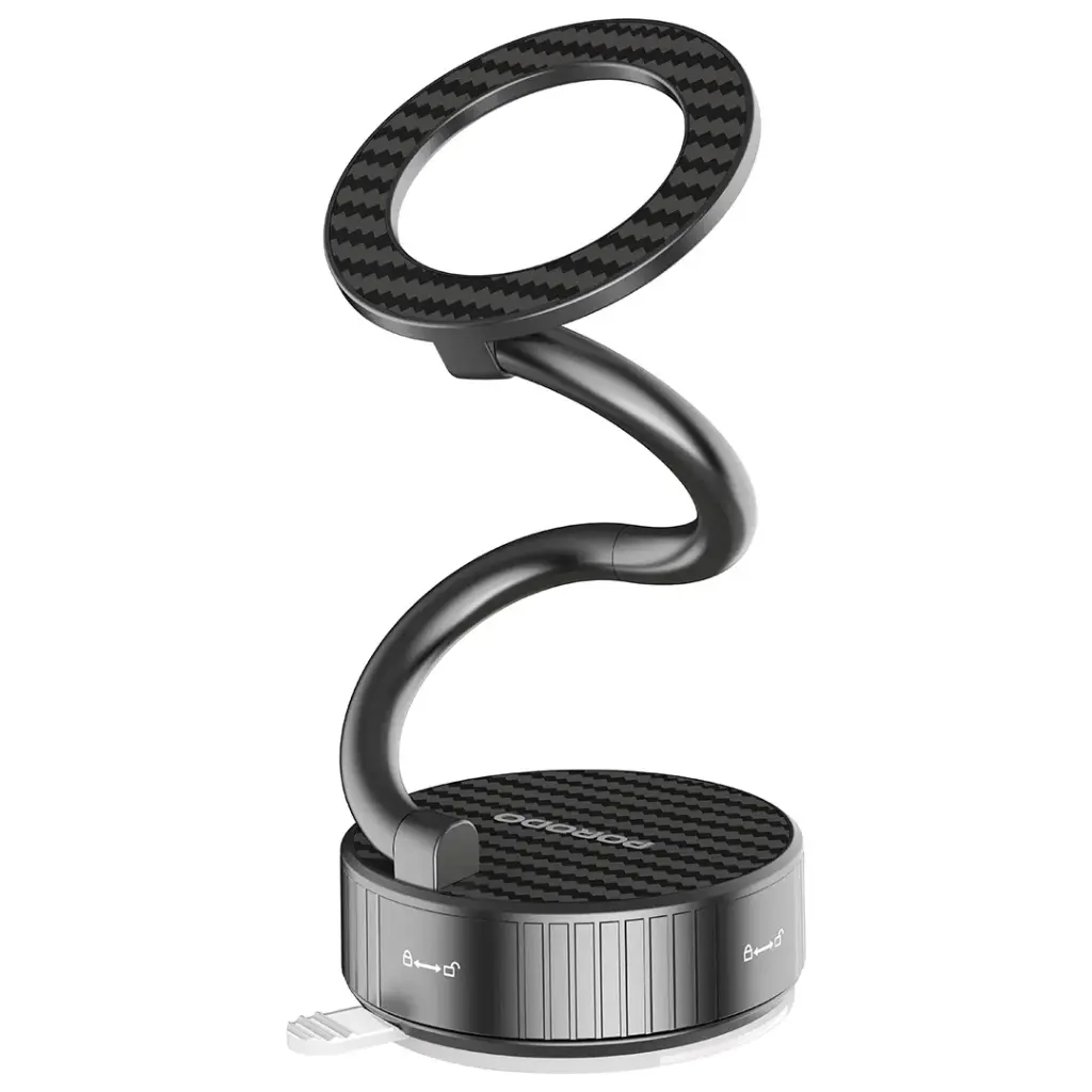 PORODO MAGCURVE SUCTION PHONE MOUNT BLACK PDPH0H3BK