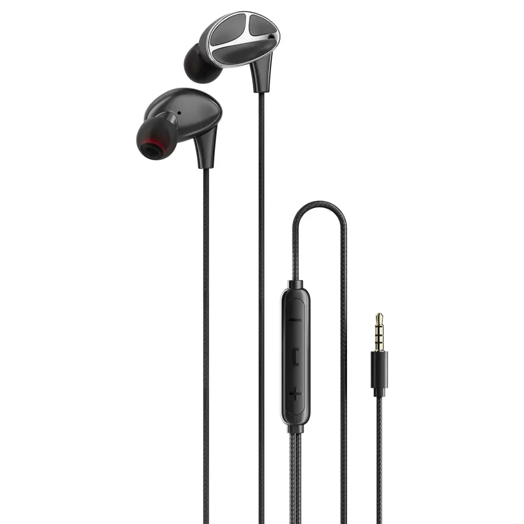 PORODO SOUNDTEC STEREO BASS 3.5MM WIRED EARPHONES BLACK PDWEC12BK