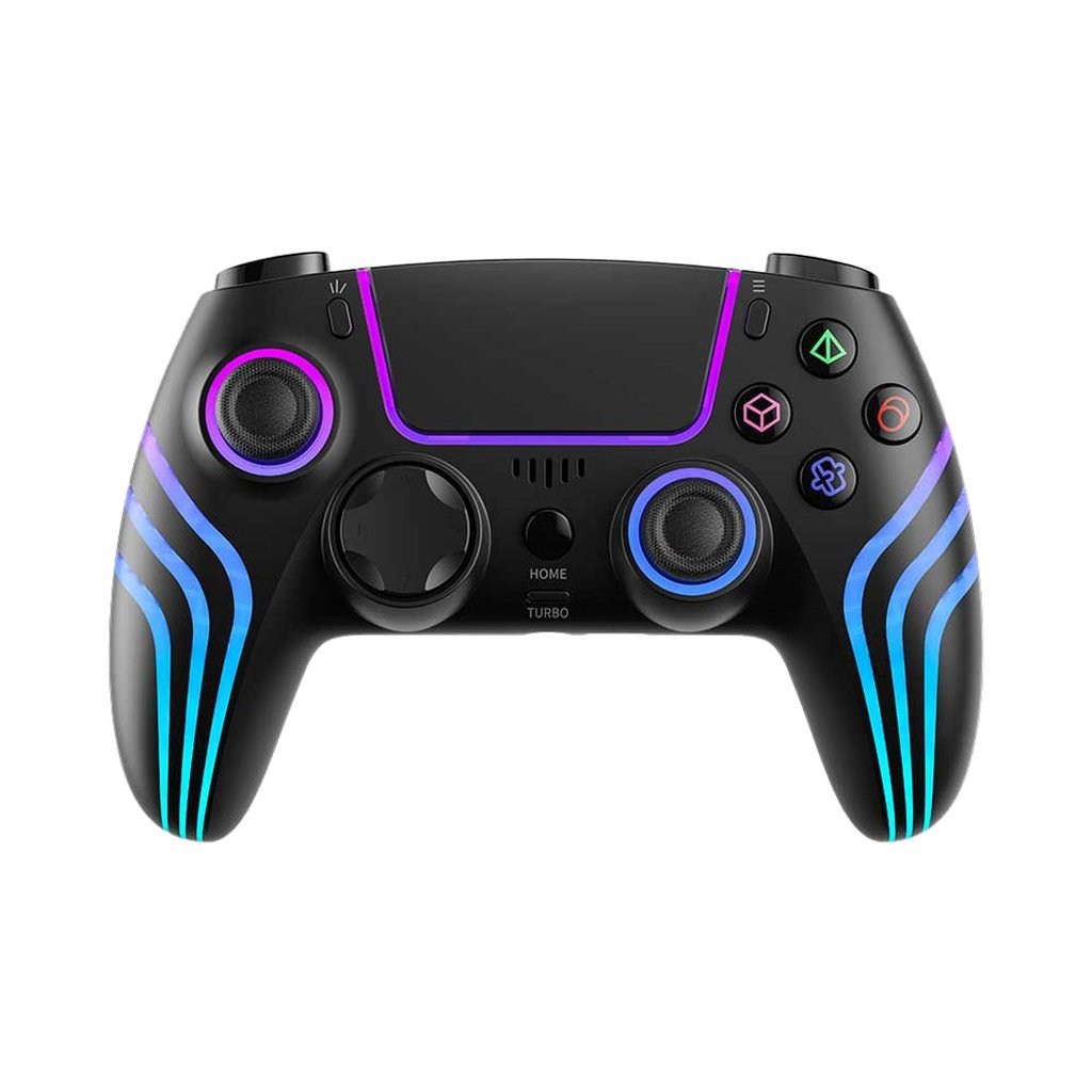 PORODO GAMING PS4 WIRELESS CONTROLLER 6-AXIS GYRO ERGONOMIC DESIGN BLACK PDX628