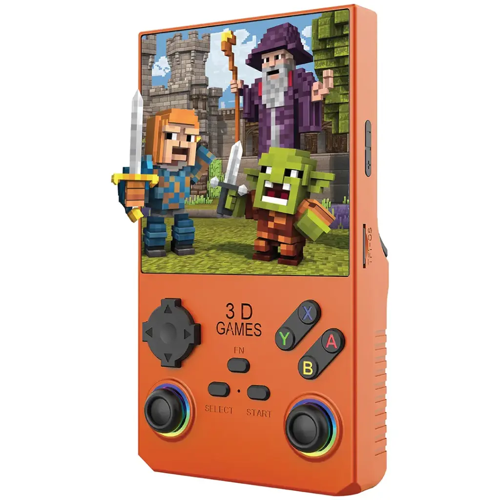 PORODO GAMING 4 SQUARE DISPLAY RETRO HANDHELD GAME CONSOLE ORANGE PDXV40OG