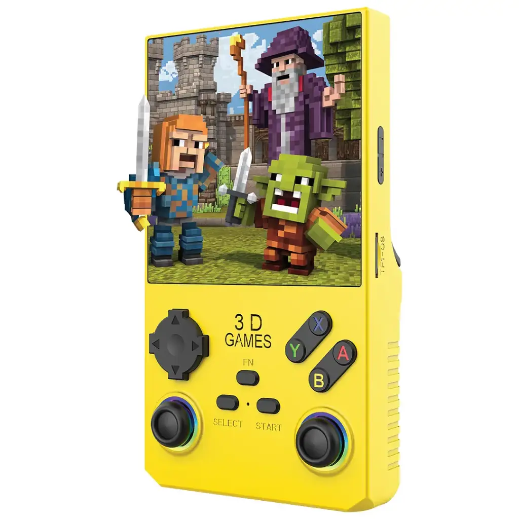 PORODO GAMING 4 SQUARE DISPLAY RETRO HANDHELD GAME CONSOLE YELLOW PDXV40YL