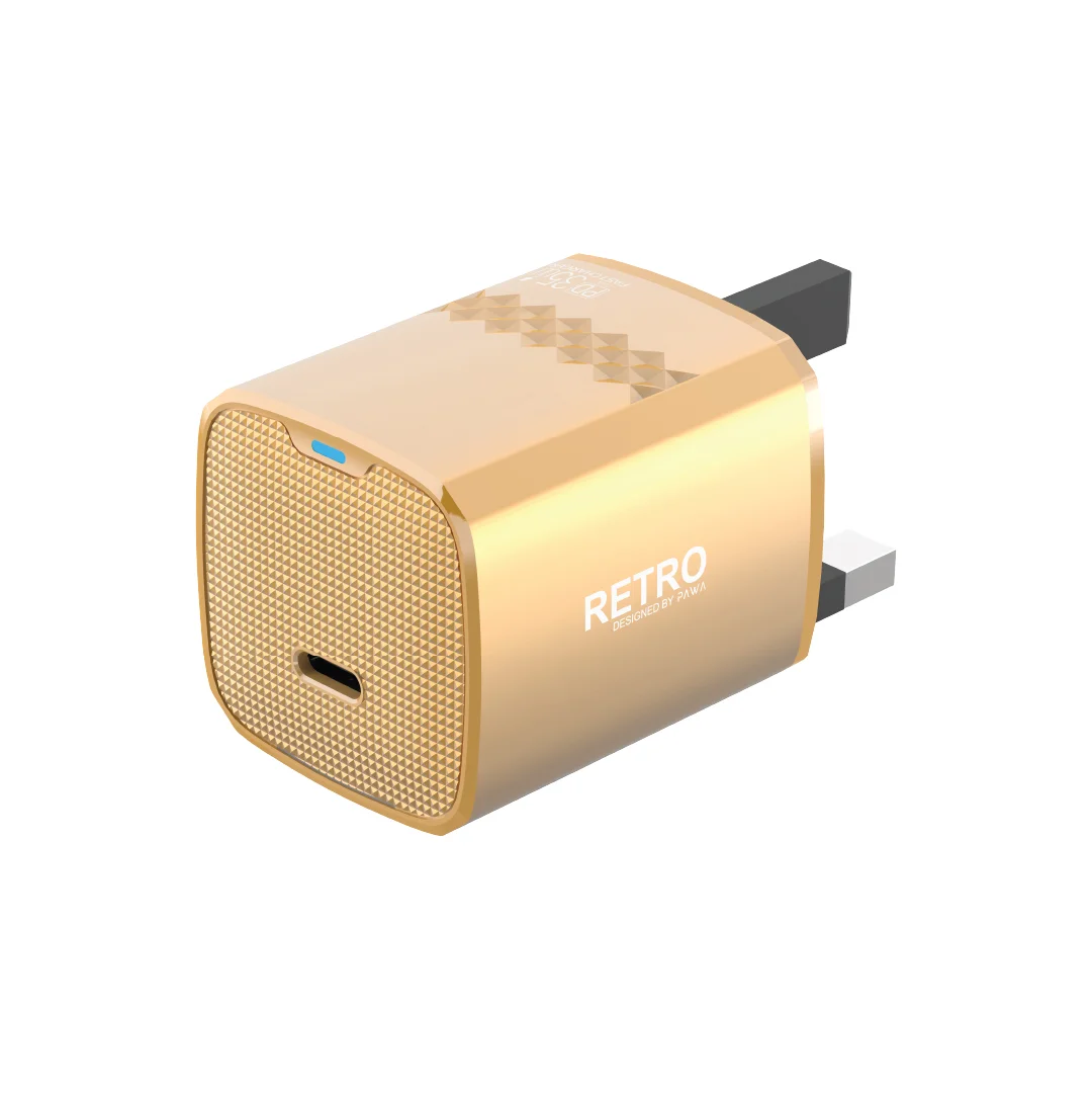 PAWA RETRO PD35W ONLY PD PORT UK CHARGER ORANGE TITANIUM PW-TCRT35UK-ORTT
