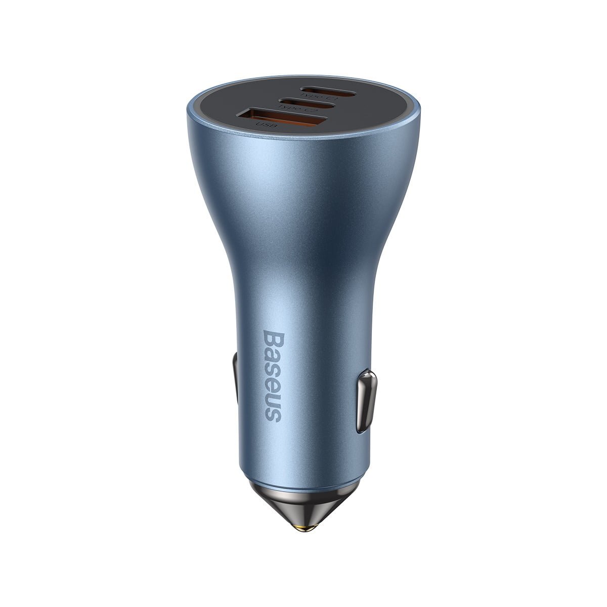 BASEUS GOLDEN CONTACTOR PRO DUAL QUICK CHARGR CAR CHARGER GC PRO TYPE-C + TYPE C 65W GRAY CGJP010013.GY