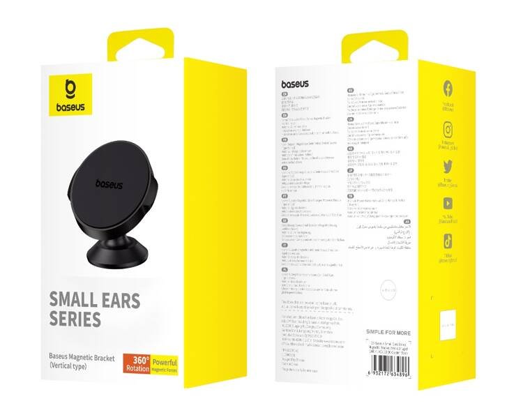 BASEUS 360° MAGNETIC CAR MOUNT HOLDER BLACK C40141403113-00.BK