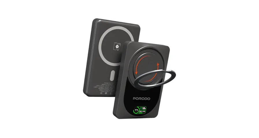 PORODO 10000MAH QI2 WIRELESS POWERBANK DARK GREY PDPBFCH086DG