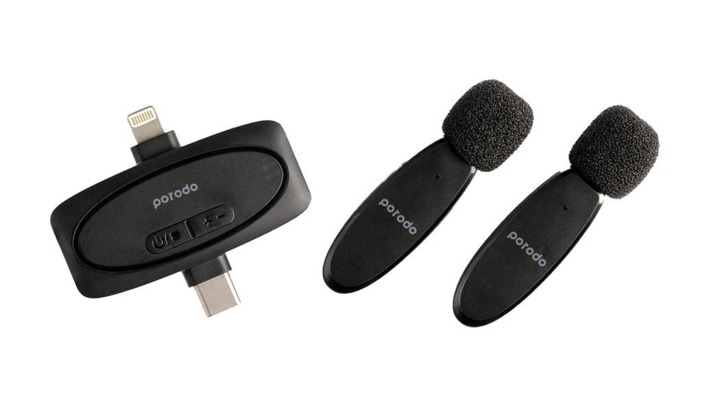 PORODO LAVALIER MICROPHONE DUAL MIC BLACK PD-2MLAV-BK thumbnail 3