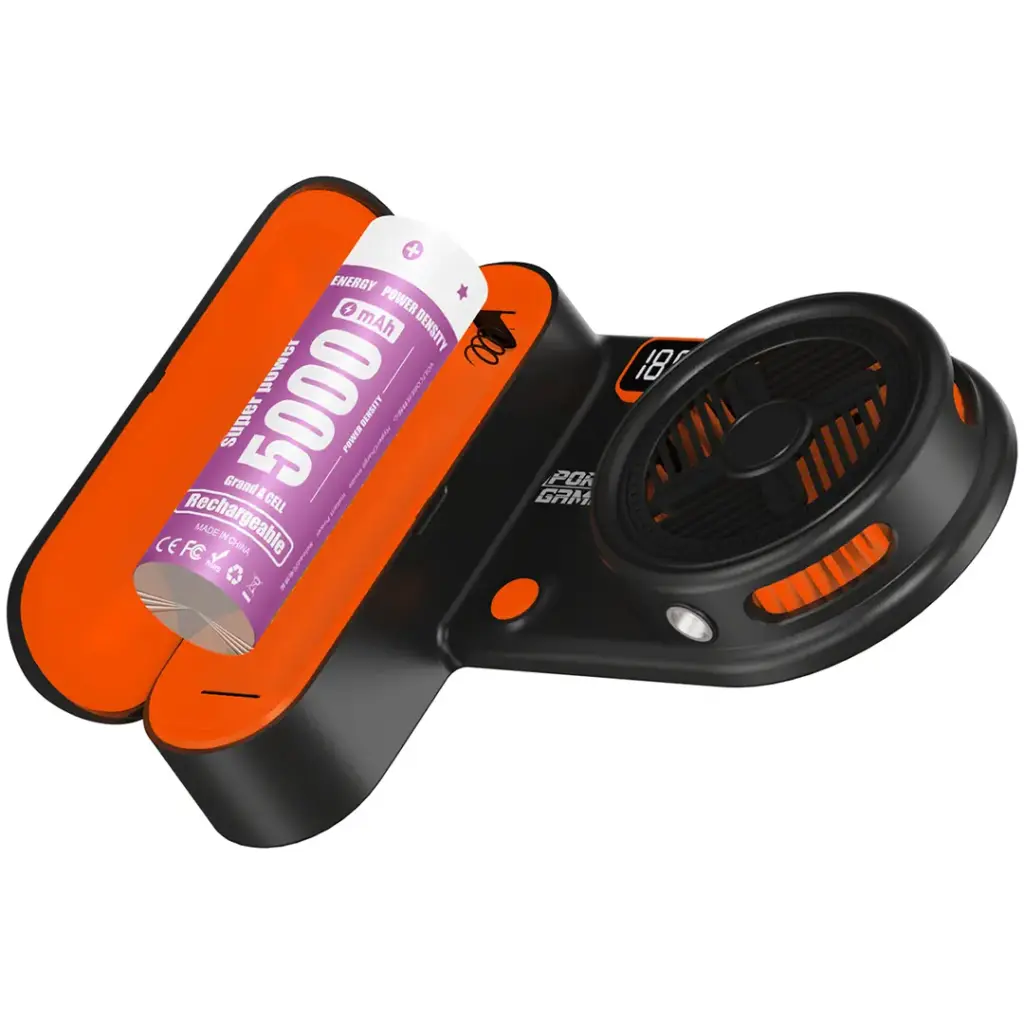 PORODO GAMING ARCTICCHILL MAGNETIC PHONE COOLER WITH ULTRA QUIET FAN BLACK/ORANGE PDXMPCBKOG