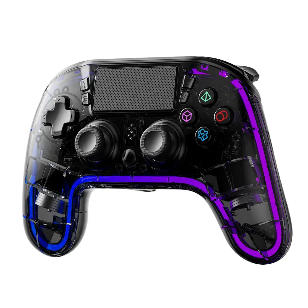 PORODO GAMING CRYSTAL SHELL PS4 RGB CONTROLLER CLEAR PDX629-CL thumbnail 2