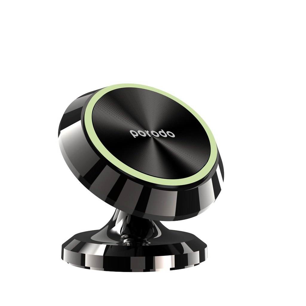 Porodo 360° Swivel Magnetic Car Mount - Black (PD-3CDMGCR-BK), Universal Phone Holder