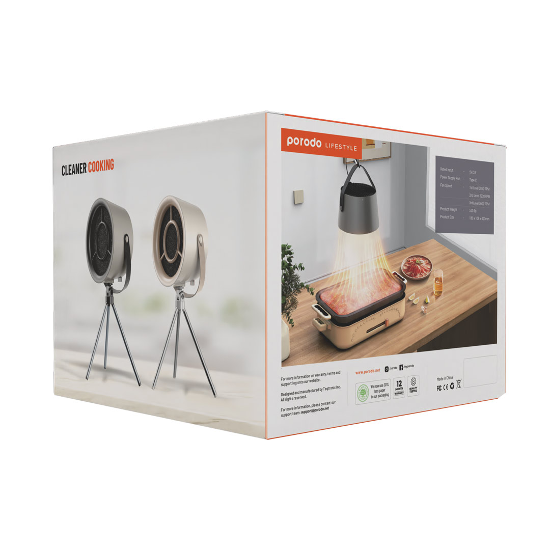 PORODO PORTABLE EXHAUST FAN BEIGE PD-LDMPMSE-BG thumbnail 3