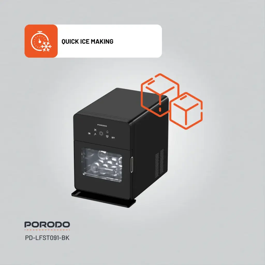 PORODO SPHERE ICE MACHINE 1.6L BLACK PD-LFST091-BK thumbnail 12