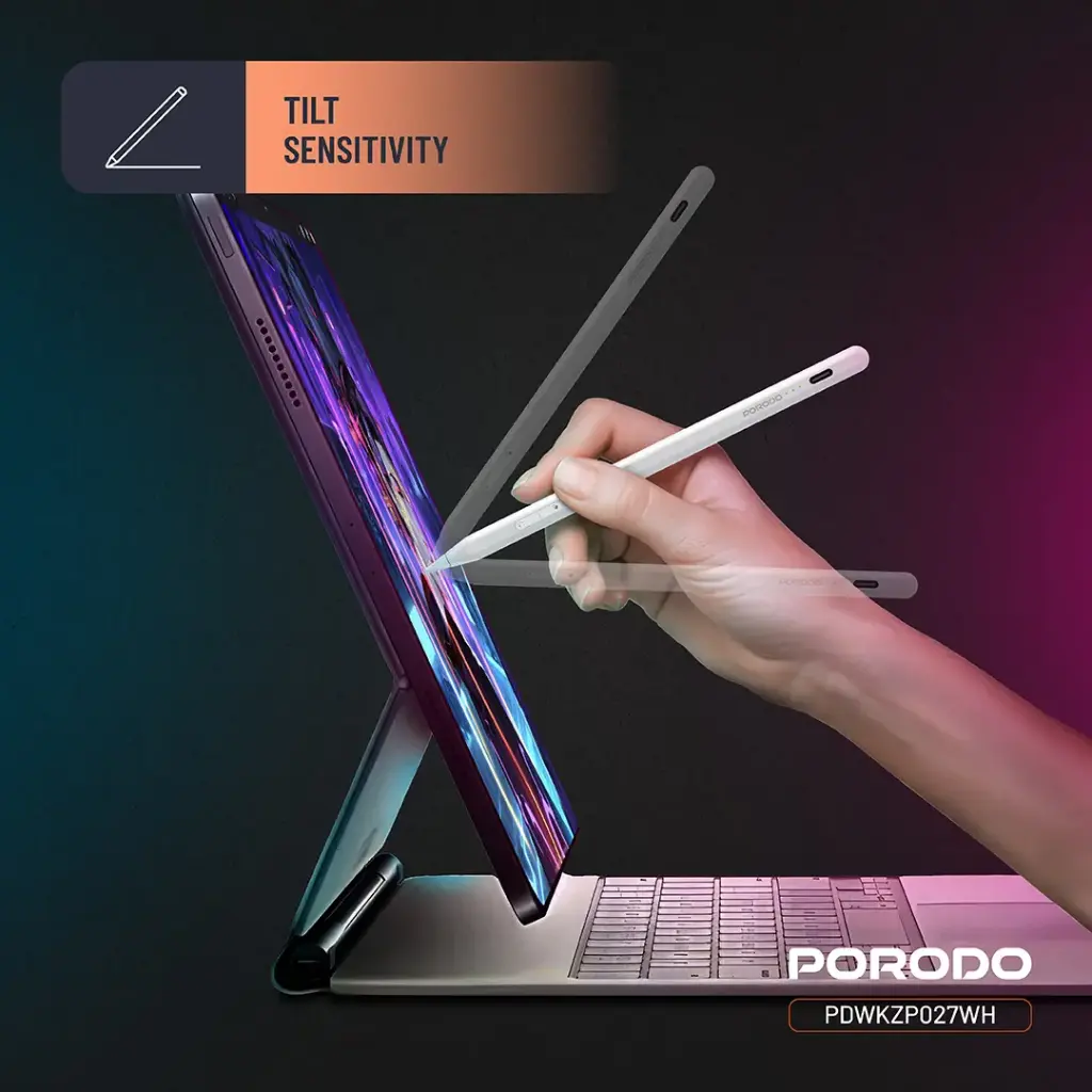 PORODO MAGNETIC PEN FOR IPAD COMPATIBLE WITH 2018 TO 2024 MODELS WHITE PDWKZP027WH thumbnail 3