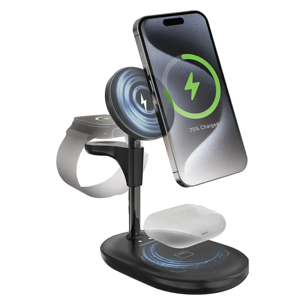 POWEROLOGY FLOREA WIRELESS CHARGING STAND BLACK PWK3000BK
