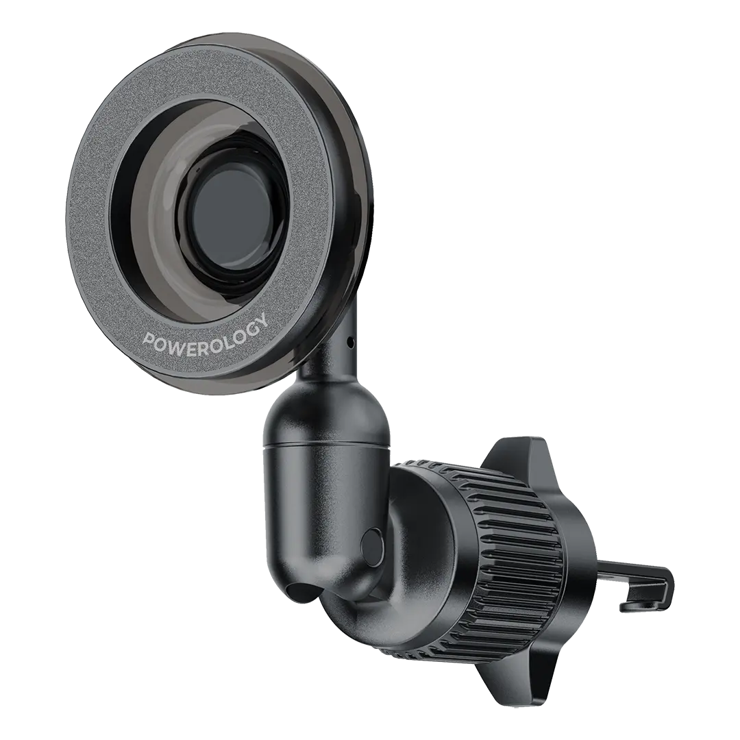 POWEROLOGY LOGAN 360 ROTATION HEAD MAGSAFE CAR PHONE HOLDER BLACK PWS16BK