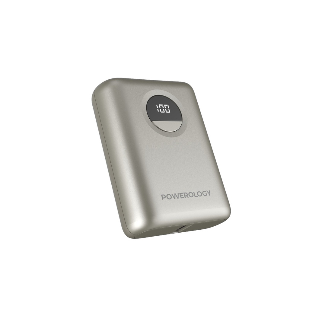 POWEROLOGY 10000MAH ULTRA COMPACT 20W PD POWER BANK TITANIUM PPBCHA04-TI
