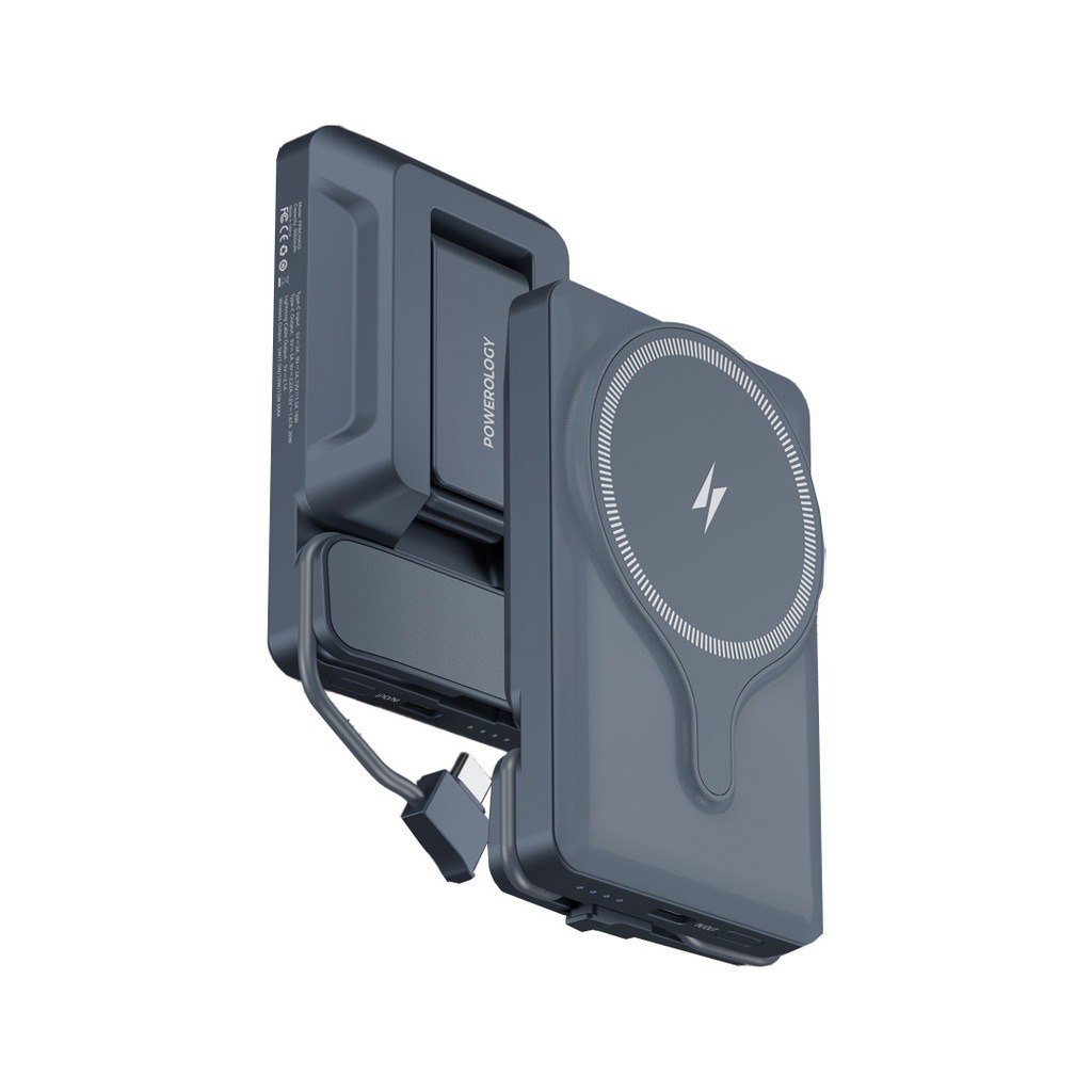 POWEROLOGY 5000MAH POWER BANK MAGSAFE CHARING AIR-VENT MOUNT 20PD GRAY PPBCHA32GY