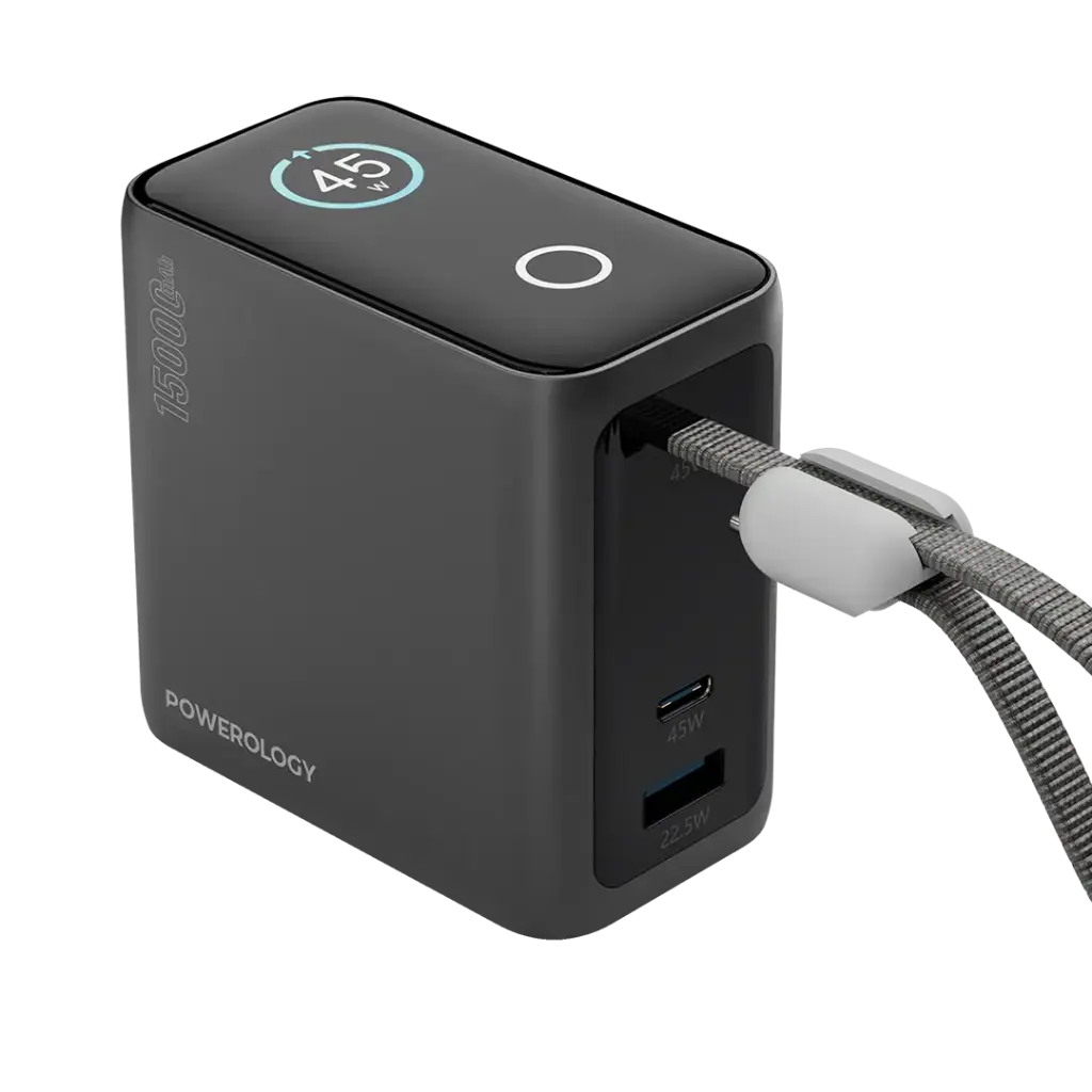 POWEROLOGY 15000MAH MINI POWERBANK GRAY PPBCHA60GY