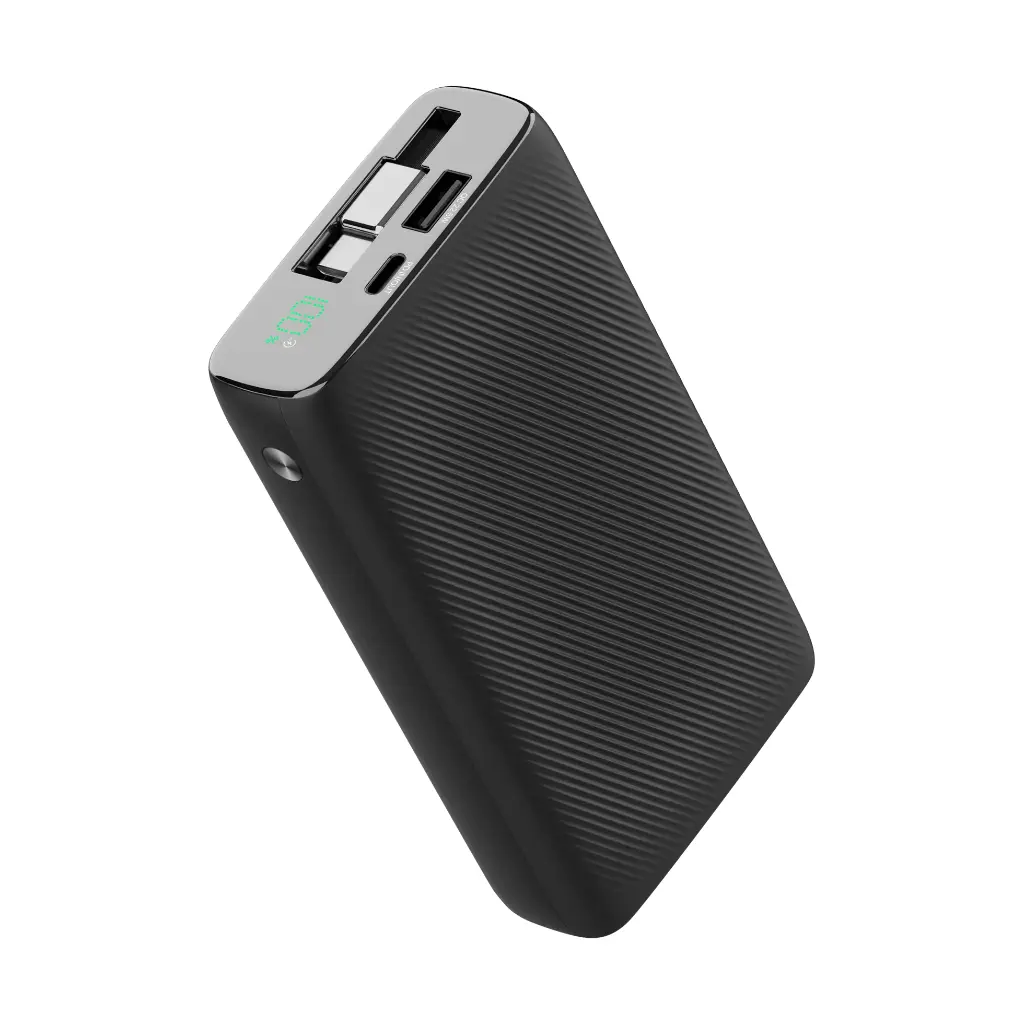 Powerology 20000mAh Retractable Cable Power Bank PPBCHA72