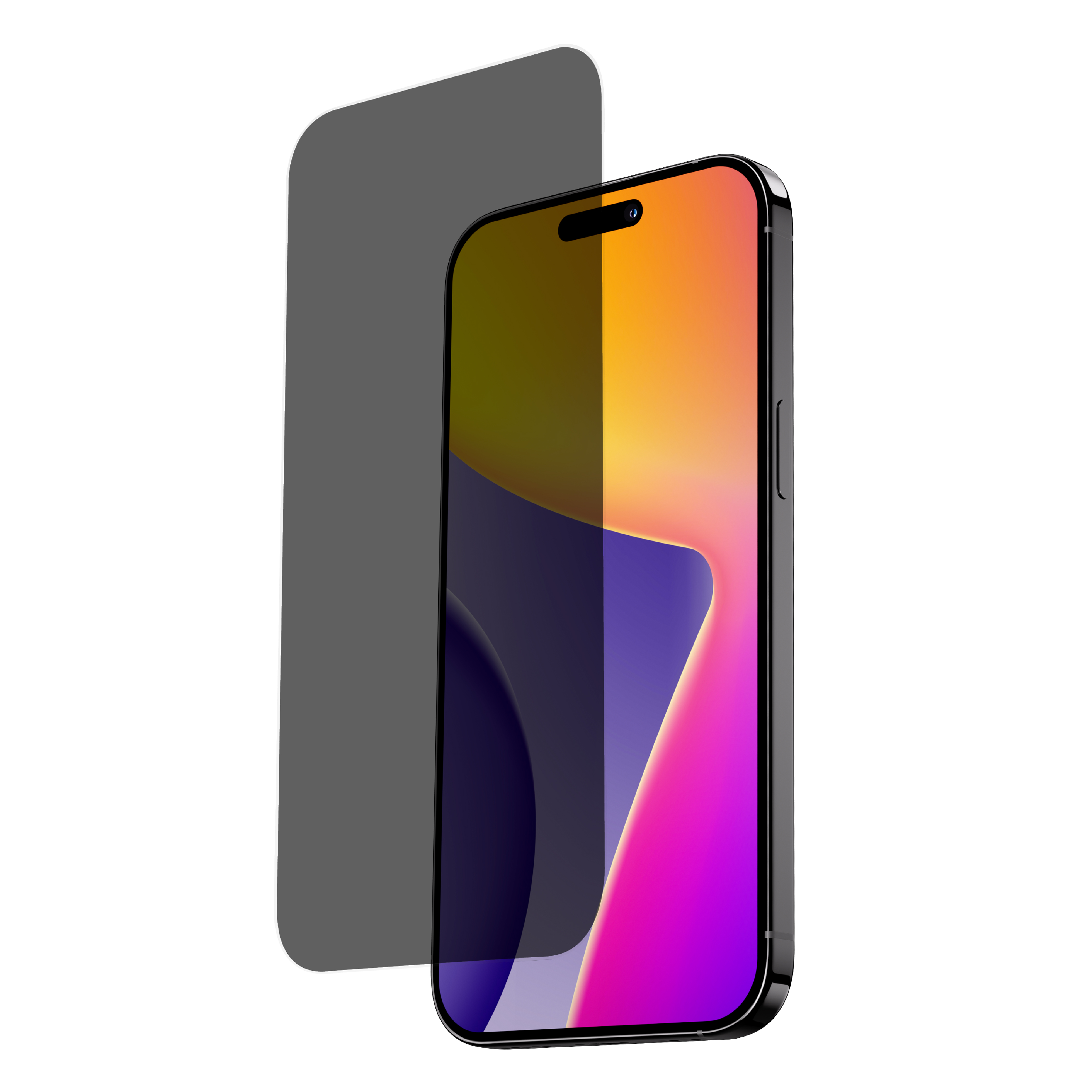 BLUPEBBLE IPHONE 15 GRAPHENE ROCK SERIES TEMPERED GLASS PRIVACY BP-IPGRROCK6.1FPV-15
