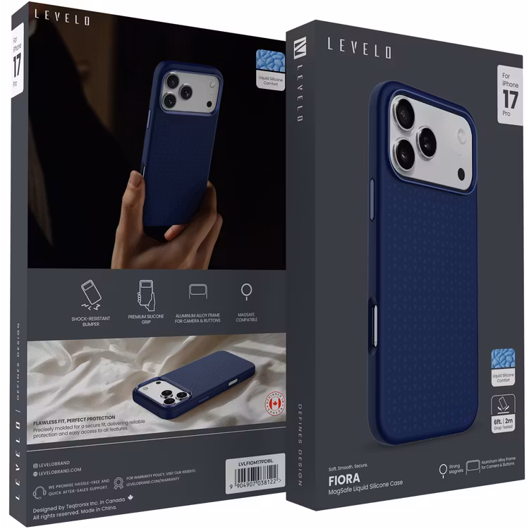 LEVELO FIORA IPHONE 17 PRO MAGSAFE LIQUID SILICONE CASE BLUE LVLFIOM17PDBL thumbnail 10