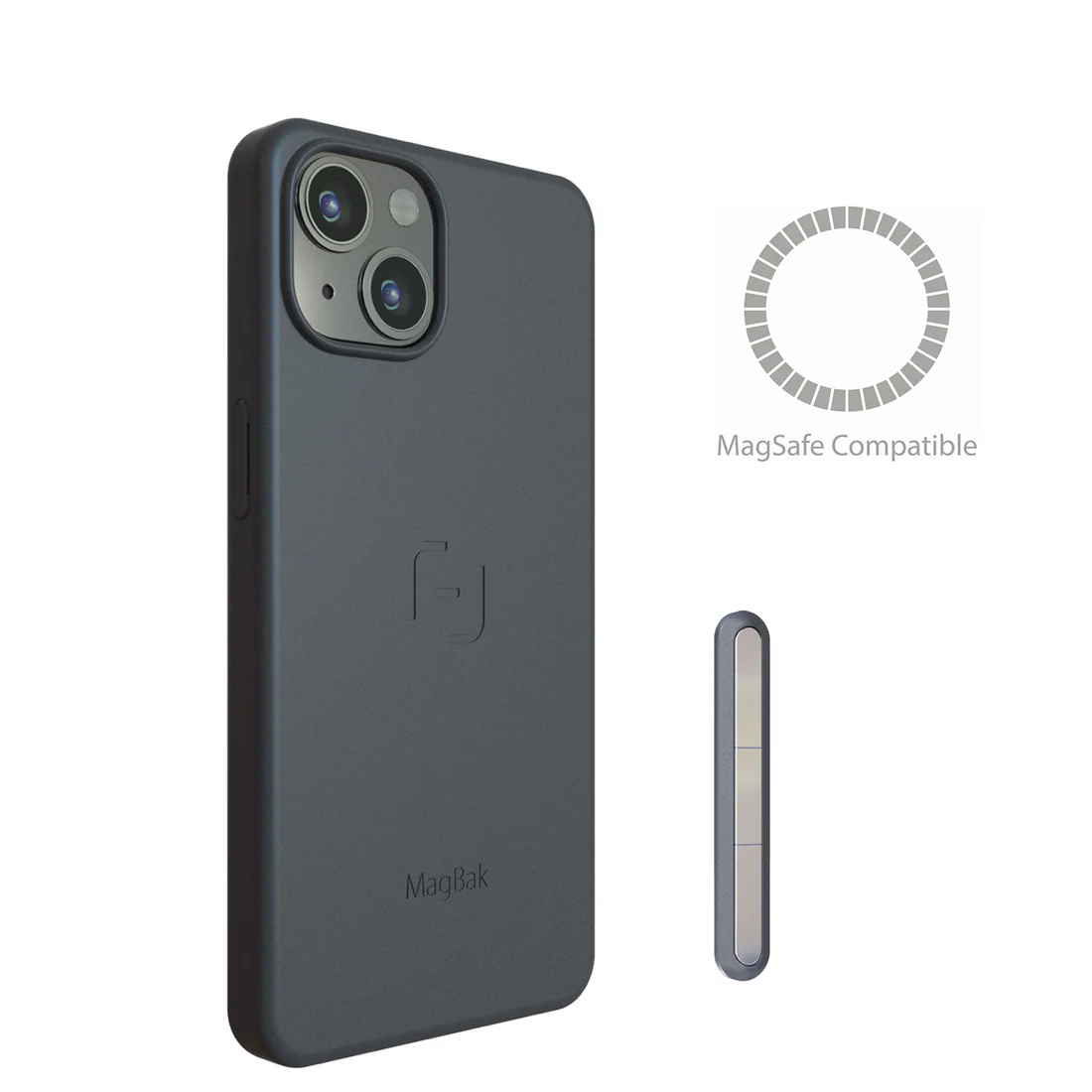 MAGBAK IPHONE 14 WITH 1 MAGSTICKS CASE GRAY MBC14-DGS1