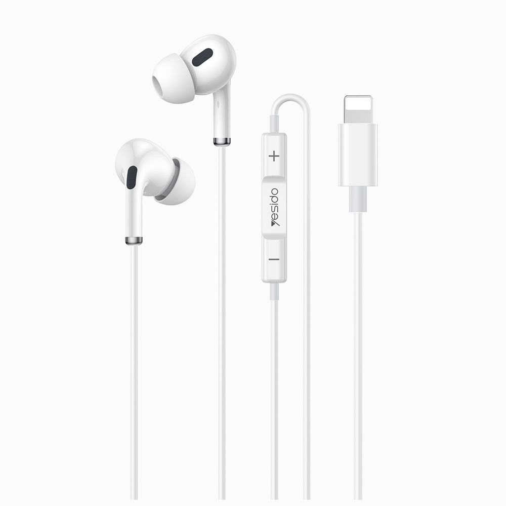 YESIDO 3RD GEN DIRECT PLUG EARPHONE WHITE YH52