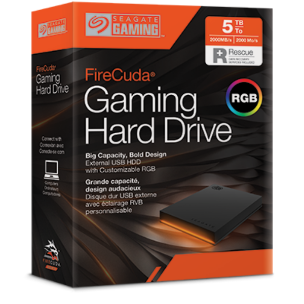 SEAGATE 2TB FIRECUDA USB 3.2 GAMING HARD DRIVE EXTERNAL HARD DRIVE STKL2000400 thumbnail 2