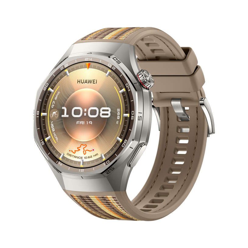 HUAWEI WATCH GT 6 PRO 46MM BROWN TITANIUM ALLOY CASE WITH BROWN WOVEN STRAP ATM-B29 55020FUA