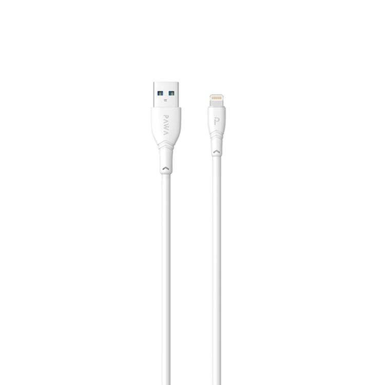 PAWA 2.4A QUICK CHARGING DATA CABLE LIGHTNING 2M WHITE PW-2PVCATOL-WH