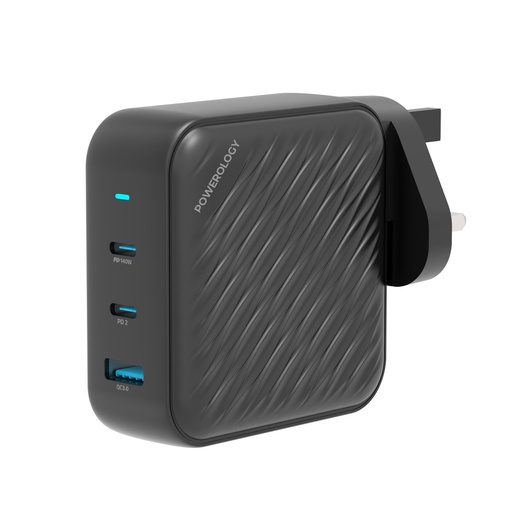 POWEROLOGY GAN CHARGER DUAL PD 140W ADAPTER  PWCUQ022