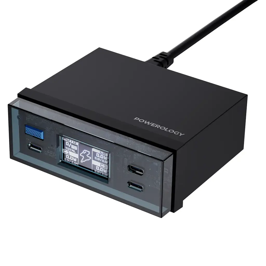POWEROLOGY POWER HUB DESKTOP CHARGING STATION BLACK PWCUQC048BK
