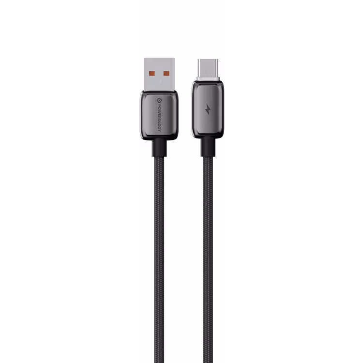 POWEROLOGY ZINCO SERIES USB A TO USB C CHARGING CABLE 1M DARK GREY PWDC99DGY