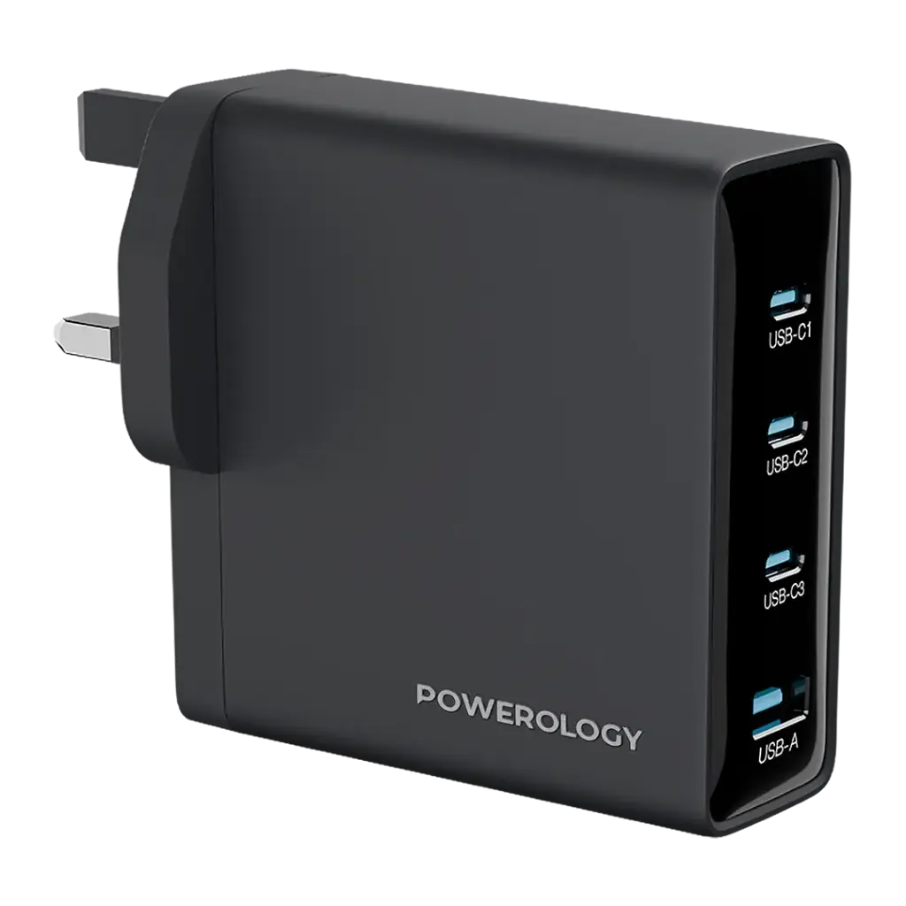 POWEROLOGY VOLT-X 200W MULTI PORT GAN ADAPTER PD140W BLACK PWTR407DBK thumbnail 2