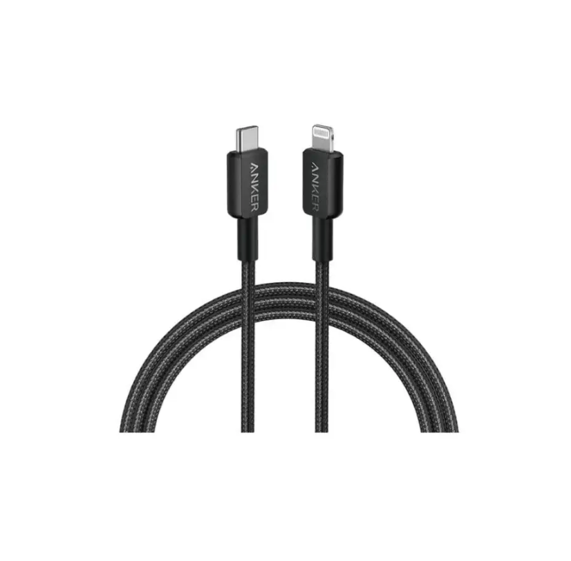 ANKER 322 USB C TO LIGHTNING CABLE BRAIDED 10FT BLACK A81B7H11
