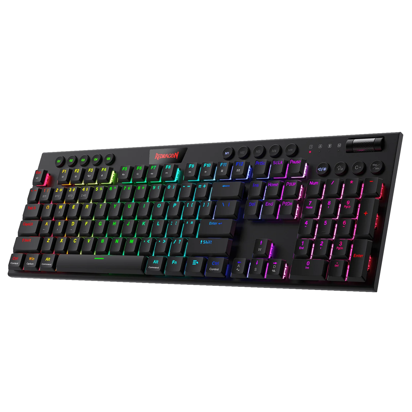 Redragon Horus Wireless RGB Mechanical Keyboard (K618RGB-Pro, Red Switches) - Ultra-Thin Design with Dynamic Lighting thumbnail 14