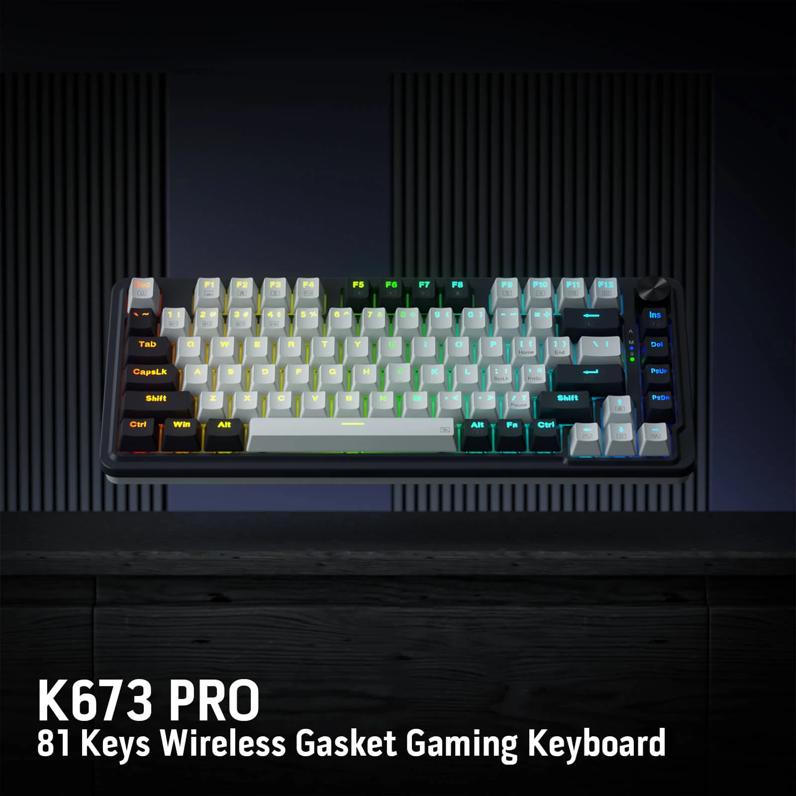 Redragon Ucal Pro Wired Gaming Keyboard (K673CPG-RGB-Pro) - Precision Performance with RGB Lighting thumbnail 2