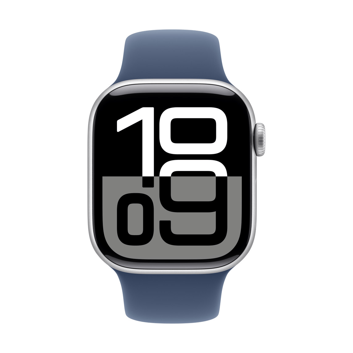 APPLE WATCH SERIES 10 GPS 42MM SILVER ALUMINIUM CASE WITH DENIM SPORT BAND S/M MWWA3