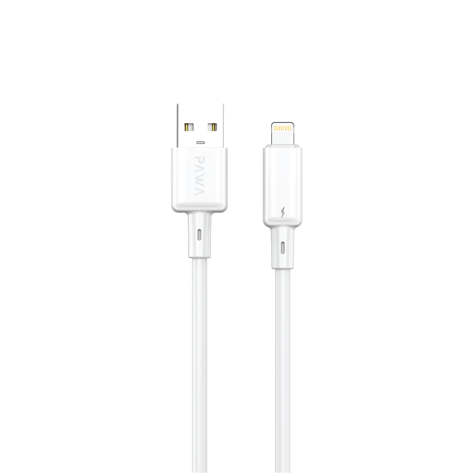 PAWA 3A USB A TO LIGHTNING QUICK CHARGING PVC CABLE 1.2M WHITE PW122 PW-BDC312AL-WH