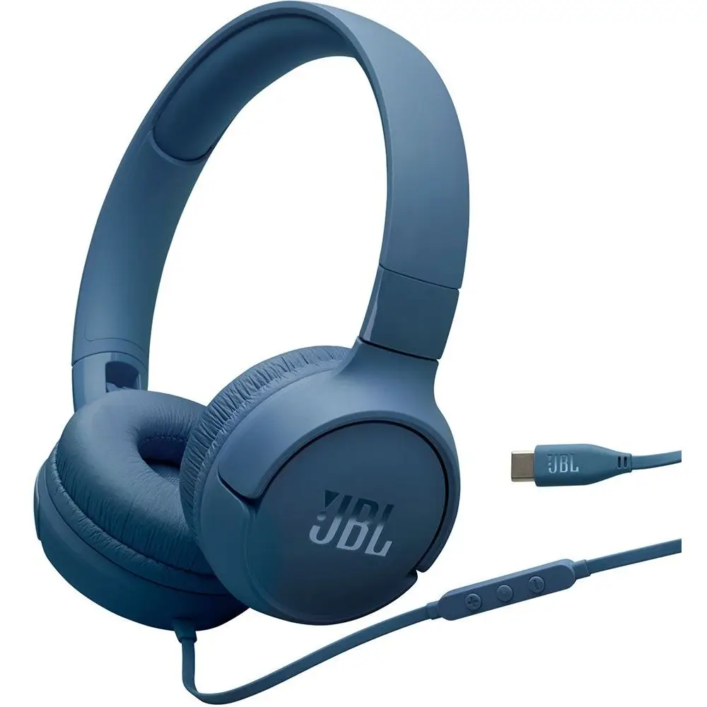 JBL TUNE 520C USB C WIRED HEADSET BLUE