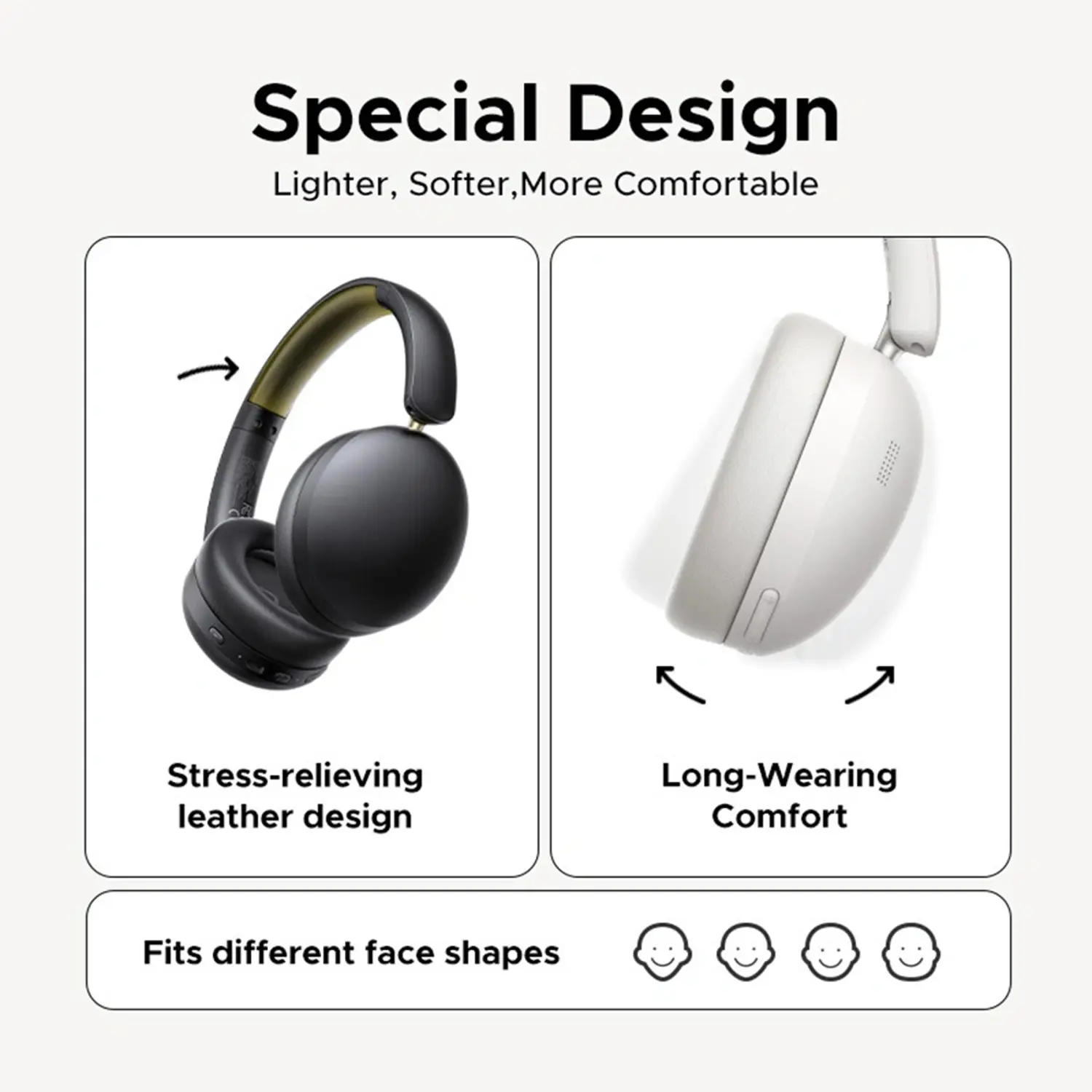 UGREEN STUDIO MAX2 WIRELESS HEADPHONE GRAY 45017 thumbnail 5