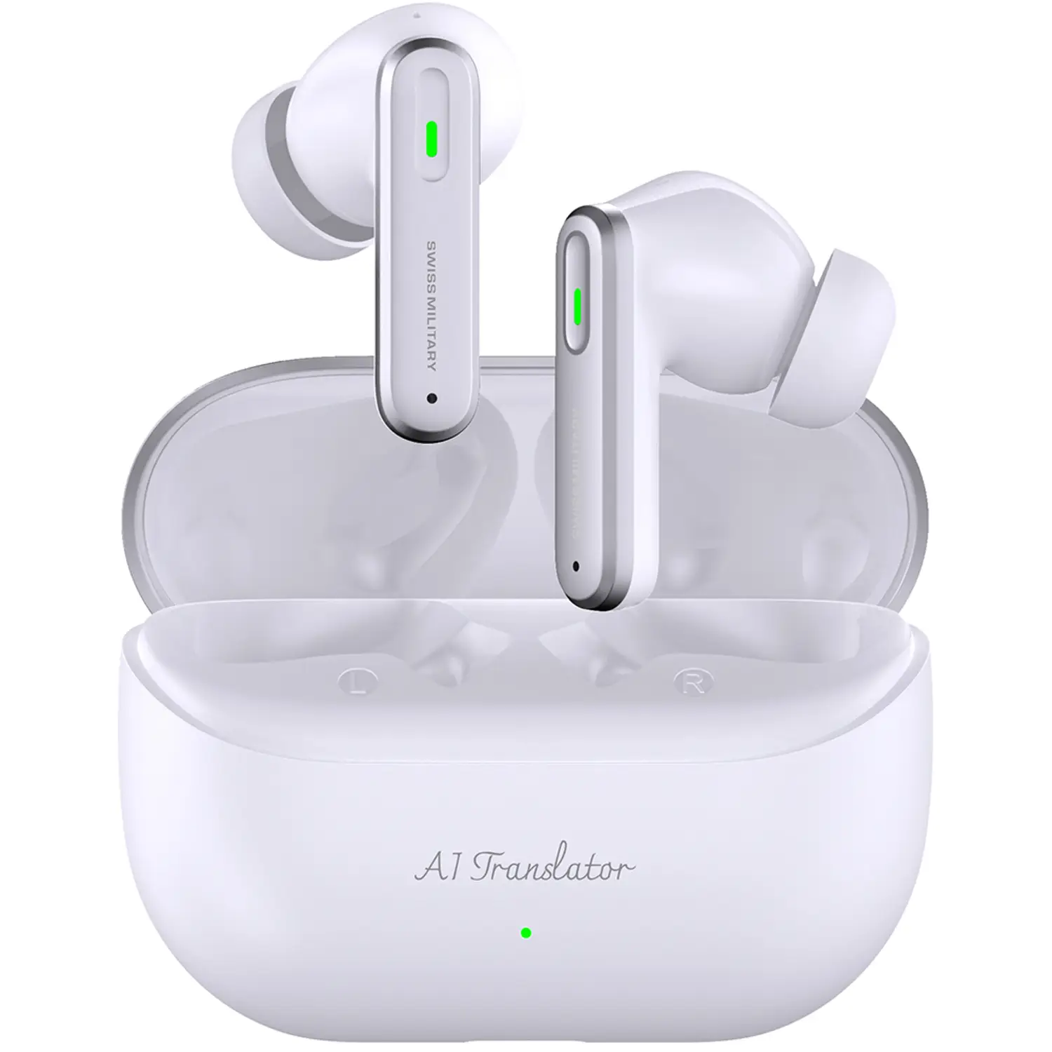 SWISS MILITARY DELTA AI WIRELESS EARBUDS WHITE SM-DELTA-AI-ANC-WHI