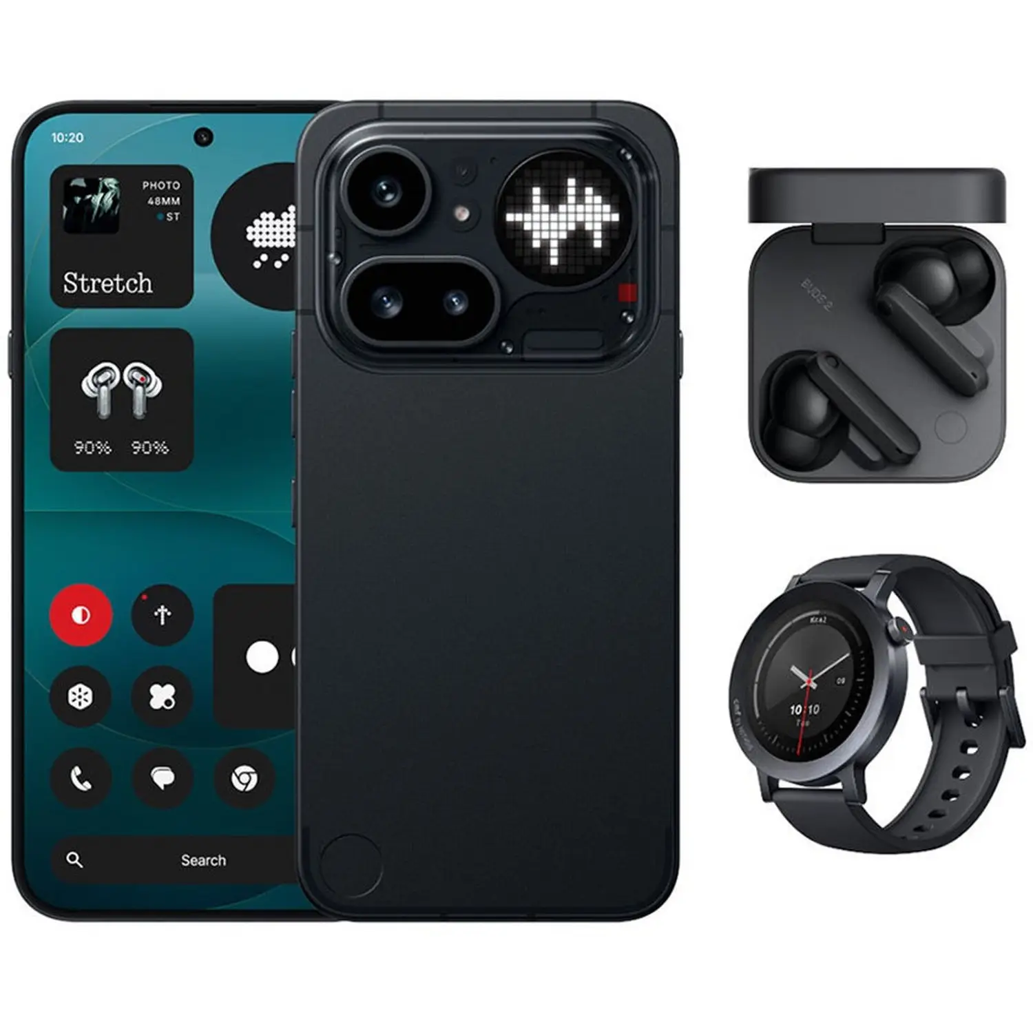 NOTHING PHONE 4A PRO 12GB-256GB BLACK WITH CMF BUDS 2 AND CMF WATCH 3 PRO A069P