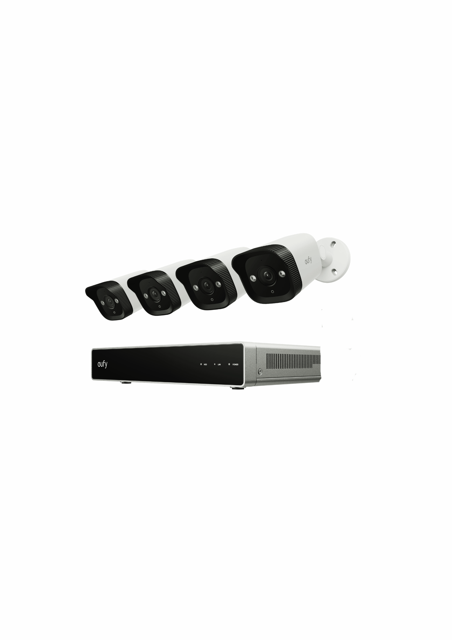 ANKER EUFY E40 8 CHANNEL NVR SECURITY SYSTEM WITH 4 POE BULLET CAMERA WHITE E8P00322